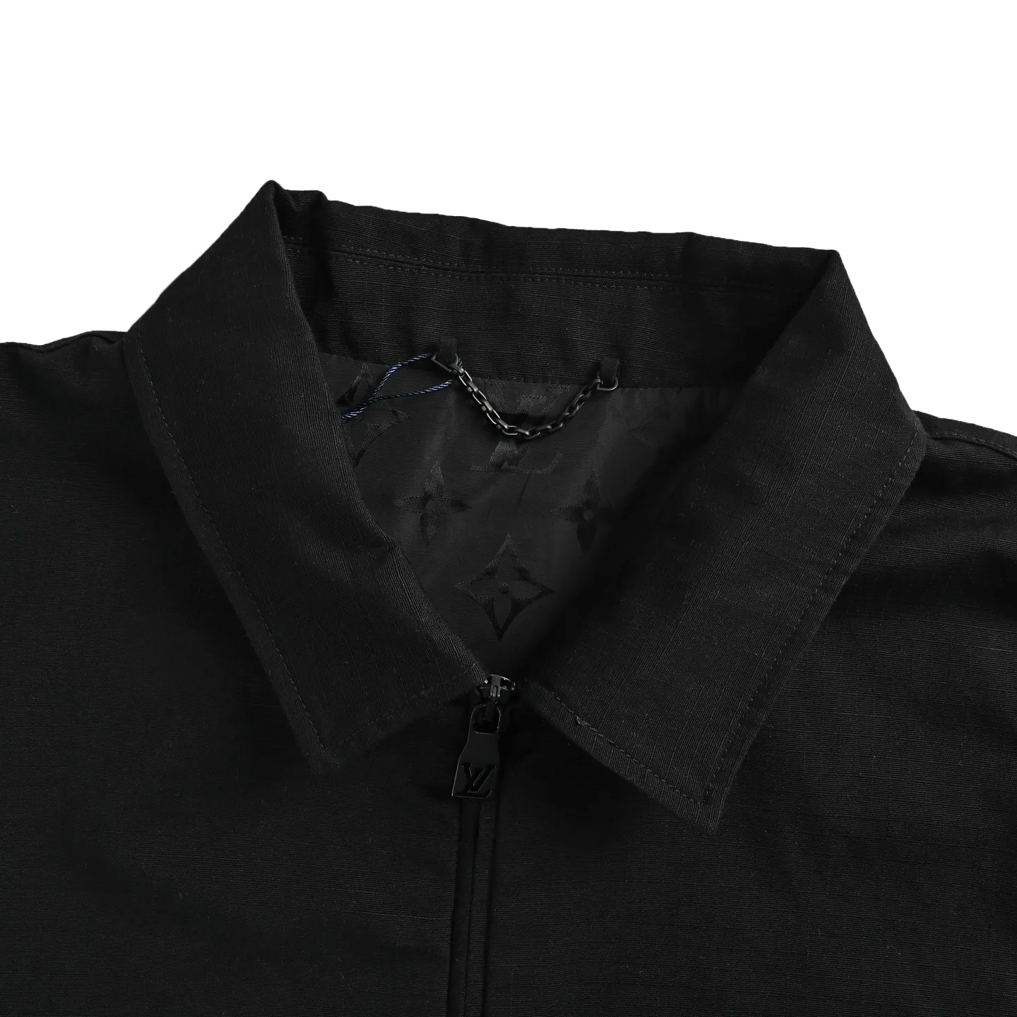 Louis Vuitton/Louis Vuitton metal logo sleeves and leather work jacket